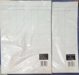 A4 ANALYSIS PAPER  24 FLY SHEETS 69/8   8 cash columns   x 2 pack - Picture 1 of 5