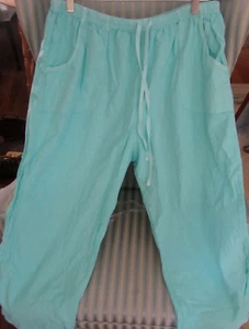 RARE! ...NWT FRESH PRODUCE SOLID COLOR COTTON SHEETING CAPRI RELAX FIT. (1X) - Picture 1 of 4
