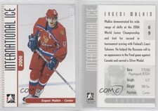 2006 In the Game-Used International Ice Signature Series Evgeni Malkin Rookie RC
