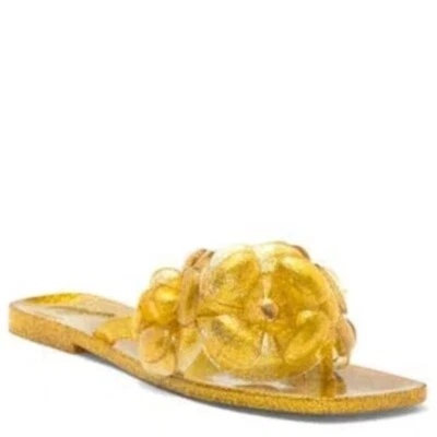 NUEVA CHANCLA JEFFREY CAMPBELL Fleuris Jelly en dorado brillo talla-9 Foto 1 de 4