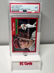 Mike Trout 2023 Topps Archives White Back Red Hot Foil /50 #1 PSA 9 Angels - Picture 1 of 3