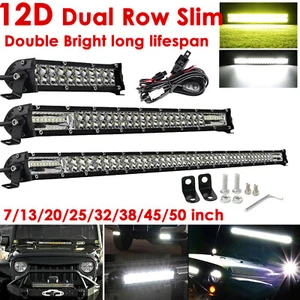 Barra de luz LED delgada 7 13 20 25 32 38 45 50 pulgadas combo de inundación puntual todoterreno 12V 24V - Imagen 1 de 114