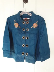 Traje Chaqueta Mujer Live A Little #109 Elastizado Floral Bordado Usado Talla M - Imagen 1 de 12