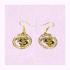 FSU FLORIDA STATE UNIVERSITY SEMINOLES GOLD TONE 1999 NATIONAL CHAMPS EARRINGS - Picture 1 of 1