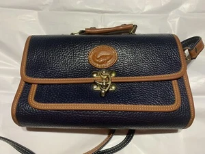 VTG CARINA INT’L Blue Pebbled All-Weather Leather Crossbody Shoulder Handbag - Picture 1 of 16