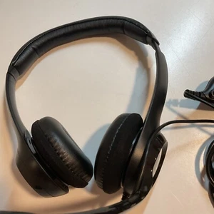 Logitech Logi H390 Headphone Headset Wired Black USB Volume Control Skype Chat - Picture 1 of 6