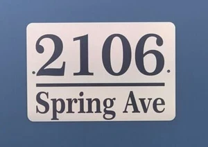 Letrero personalizado de dirección de hogar aluminio cepillado brillante letrero de placa de casa de 12"" x 8 - Imagen 1 de 1