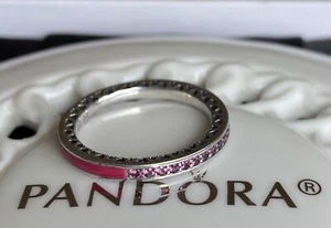 Auténtico Anillo Corazones Radiantes de Pandora Orquídea Pandora #191011NCC - Imagen 1 de 5