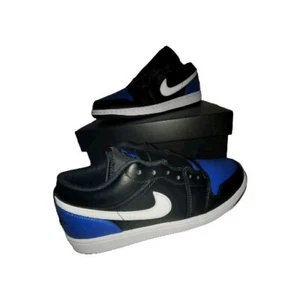 Jordan 1 Low Black Royal Toe Size 8 Brand New 553558-042 - Picture 1 of 7