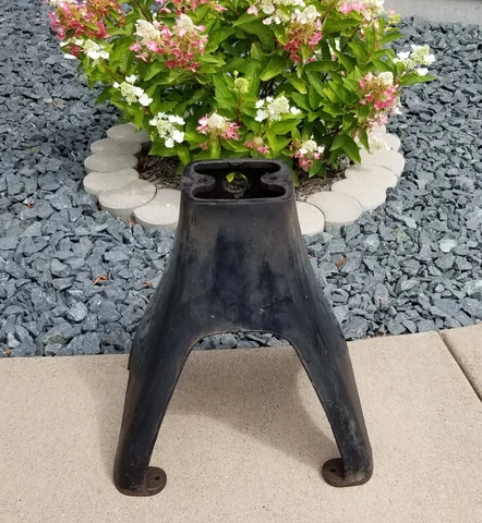 Antique Cast Iron Cream Separator Base Stand Steampunk Industrial Table Pedestal Cover