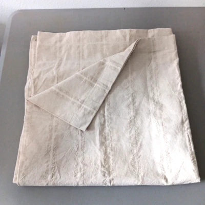 Cortina de Ducha Hearth & Hand Magnolia Beige Rayas Arrugadas Algodón Lino Natural Foto 1 de 4