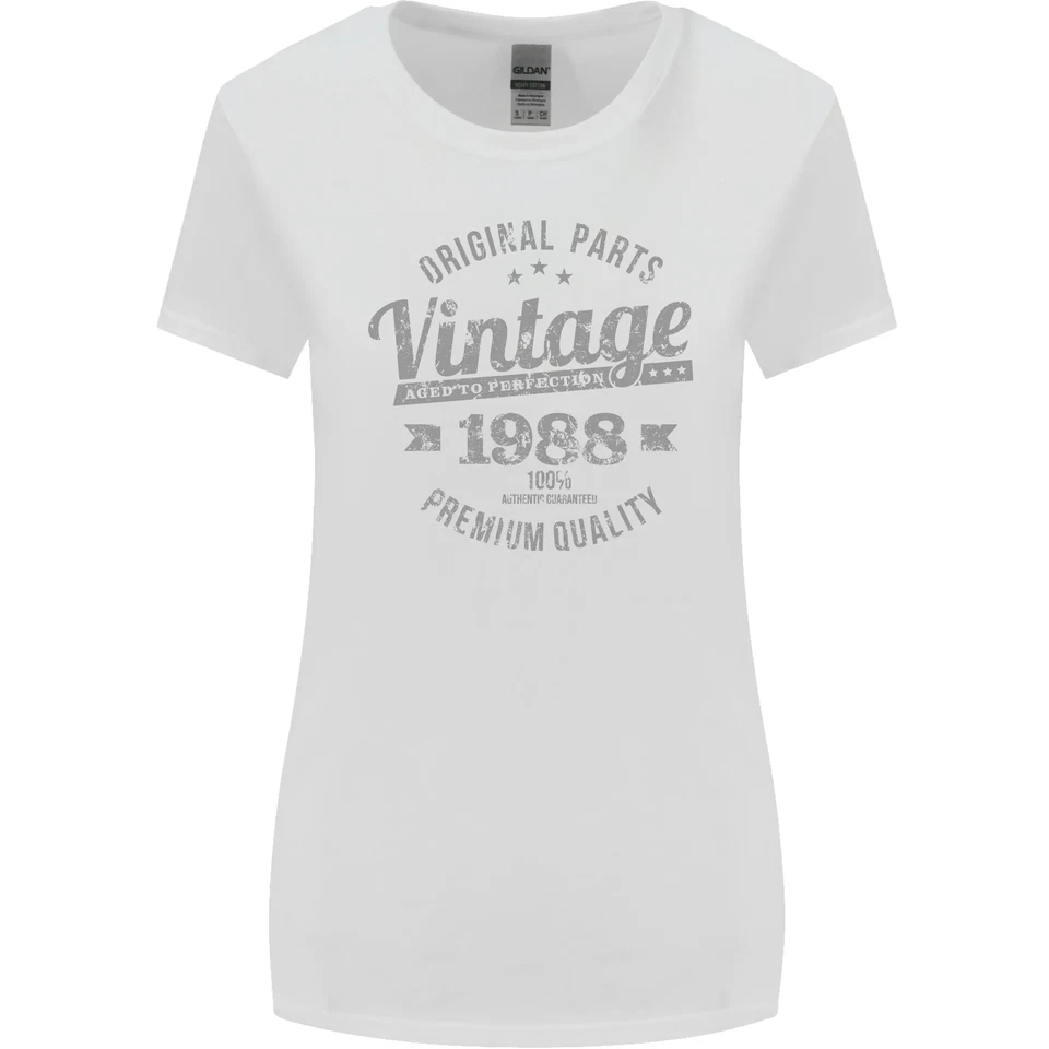 Vintage Year 37th Birthday 1988 Womens Wider Cut T-Shirt - Image 1 of 1