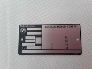 Placa de características BMW e21 aluminio a partir del modelo 10/1981 BMW 315 - 323i - Imagen 1 de 1