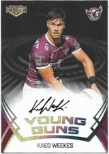 2023 Nrl Elite Young Guns Black Signature (YGS07) Kaeo WEEKES Sea Eagles 108/117