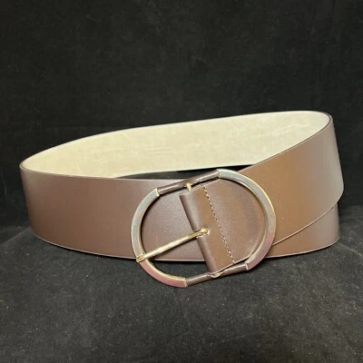 "Cinturón de cuero ancho talla L White House Black Market marrón oscuro 2,5"" de ancho" Foto 1 de 4