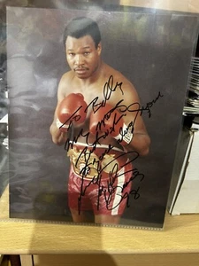 Foto originale LAARRY HOLMES 8x10 autografata - ISCRITTA a Billy!!!!!! - Foto 1 di 2