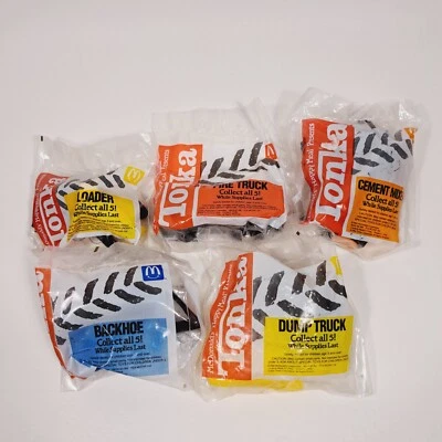 1992 McDonalds Happy Meal игрушки TONKA полный набор из 5 новый запечатанный  - Изображение 1 из 4