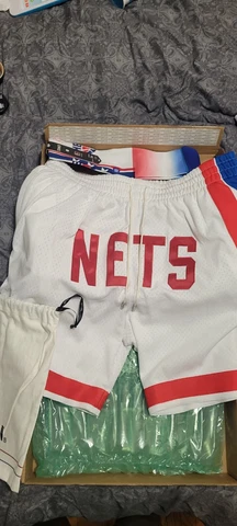 JUST DON x MITCHELL & NESS "NETS" Shorts Mens Size XXL AUTHENTIC + NETS SOCKS Cover
