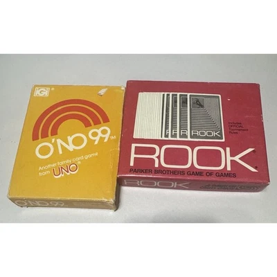 Lote de 3 juegos familiares de juegos de cartas O'NO 99 y torre de colección de los años 80 Foto 1 de 4