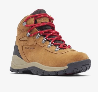 Columbia Newton Ridge Plus 防水 Amped 徒步靴 女士 8.5 棕褐色 系带 — 第 1/4 张图片