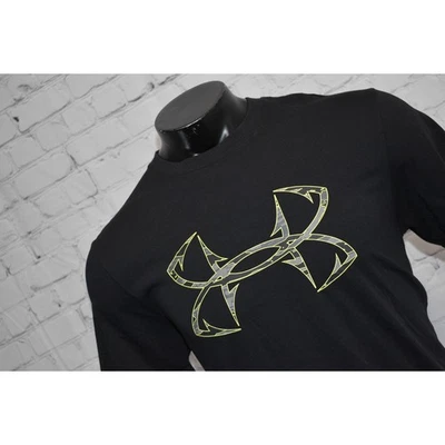 Camisa de Gimnasio Under Armour Entrenamiento Para Hombres Talla Mediana Suelta Algodón Cargada Negra Foto 1 de 4