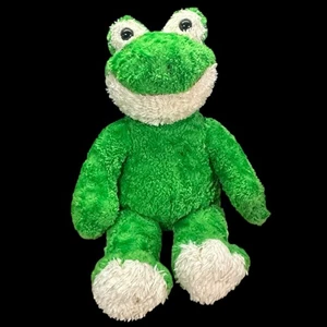 Build a Bear 17” Friendly Frog Green Cream Plush Stuffed Animal - Picture 1 of 10
