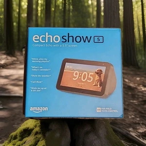 NUEVO Amazon Echo Show 5 Pantalla Hogar Inteligente con Alexa Carbón Sellado - Imagen 1 de 6