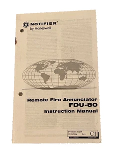 NOTIFIER FDU-80 FIRE ALARM ANNUNCIATOR INSTRUCTION MANUAL.    - Bild 1 von 1