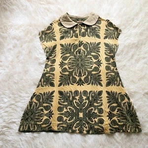 KAPITAL Maglione Cotone Lino Collo Trapuntato Hawaiano Patten Manica Corta Ecc - Foto 1 di 9