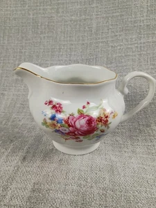 Vintage Favolina China, Made in Poland - Blumenspray - SAHNEKÄNNCHEN - 12oz - 4" - Bild 1 von 8