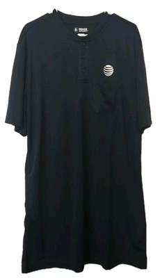 AT&T Mens Blue Image Authority Short Sleeve Work Shirt SSL/L - Image 1 of 4