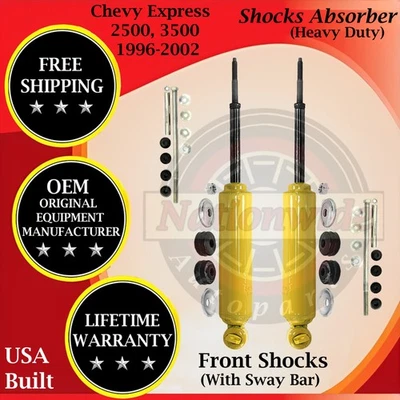 Amortiguadores delanteros Monroe OEM con barra estabilizadora para Chevy Express 2500/3500 HD 1996-2002 Foto 1 de 4