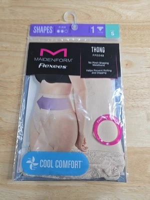 Tanga de encaje para suavizar barriga Maidenform Cool Comfort beige pequeño Foto 1 de 4
