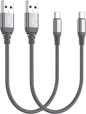 Short USB Type C Cable (2-Pack 1ft), USB A to USB C 3.1A Fast Charging Charger - Image 1 of 4