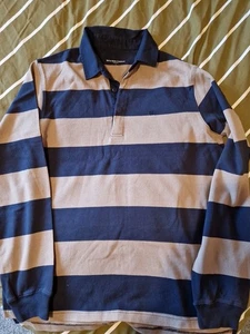 Savile Row Company London Mens Large 100% Cotton  Jumper Stripped - Picture 1 of 6