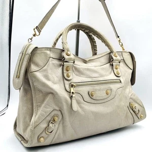 Authentic balenciaga tote bag shoulder leather city y2k 2way vintage archive - Imagen 1 de 24