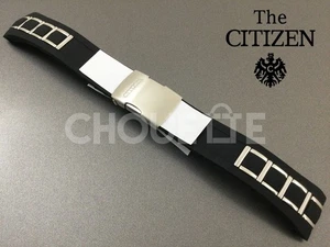 Citizen AT4021-02L, AT4025-01E, AT4027-06E 24mm Black Rubber / Steel Watch Band - Picture 1 of 11