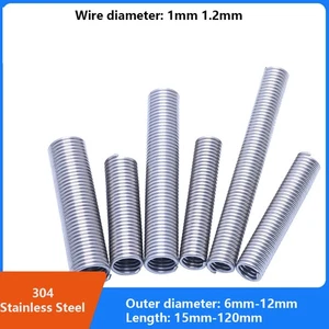 Zugfeder, Feder, Edelstahl V2A, Außen 6mm-12mm Länge 15mm-120mm, Draht 1mm 1.2mm - Picture 1 of 8