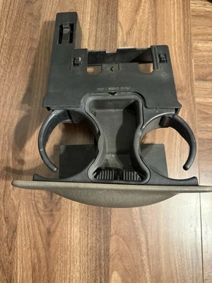 1999-2004 Ford F-250 F-350 Super Duty Excursion Pull-Out Cup Holder TAN OEM - Image 1 of 4