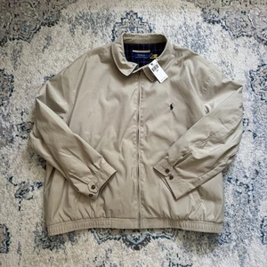 NWT Polo Ralph Lauren Khaki Uniform Bi-Swing Jacket Windbreaker, Size 4XB (Big) - Picture 1 of 5