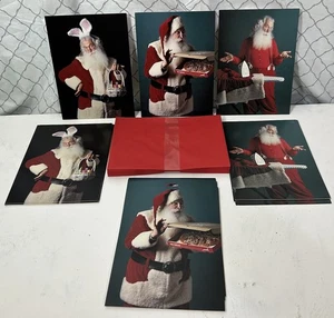 Vintage SANTA Weihnachtskarten (18) UNBENUTZT lustig Humor Urlaub Umschläge aktuell - Bild 1 von 14