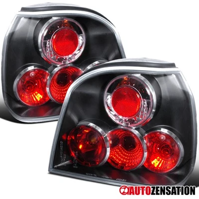 Fit 1993-1998 VW Golf MK3 Black Tail Lights Brake Lamps Left+Right 94 95 96 97 Foto 1 de 4