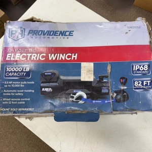 New in OPEN Box PROVIDENCE Electric Winch 10000 lbs 12 Volt DC 82ft Rope IP68 St - Picture 1 of 17