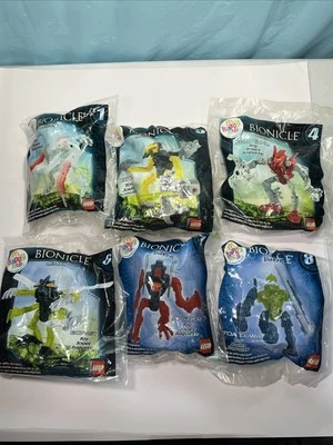 Lote de 6 juguetes LEGO Bionicle McDonalds Happy Meal 2008 #1/3/4/6/7/8 envío gratuito Foto 1 de 4