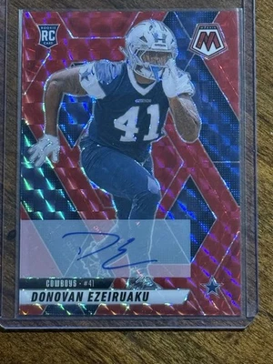 2025 Mosaic Donovan Ezeiruaku Red Mosaic Auto /199 - Image 1 of 2