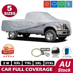 Waterproof Aluminum Car Cover 6 Layer Large Rain UV Dust Hail Resitant Full Size - Picture 1 of 17