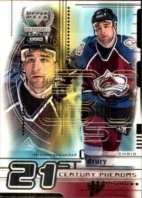 1999-00 Upper Deck Century Legends #74 Chris Drury Colorado Avalanche Foto 1 de 2