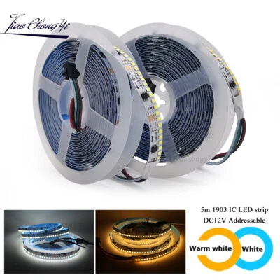DC 12V 5m 1903 IC Addressable LED strip WS2811 234LEDs/mwhite flexible Tape - Image 1 of 4