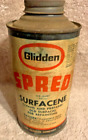 Antique Quart Paint Can ~Glidden SPREAD SURFACENE ~Bottle Style Can-7" x 3"