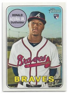 2018 Topps Heritage #580 Ronald Acuna Jr. RC Atlanta Braves px4cb - 2 - Imagen 1 de 2